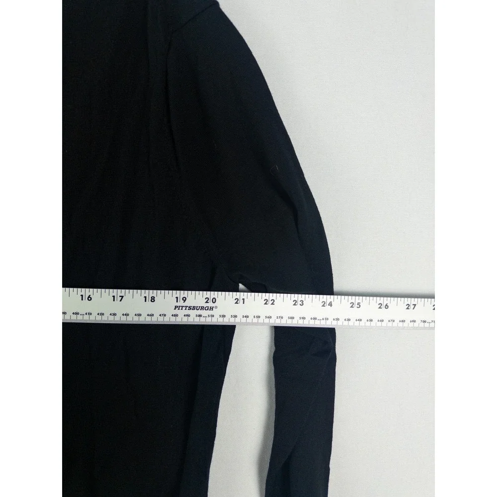 Brooks Brothers Brookstech Merino Wool Quarter Zip Sweater Mens L Black Quiet Lu